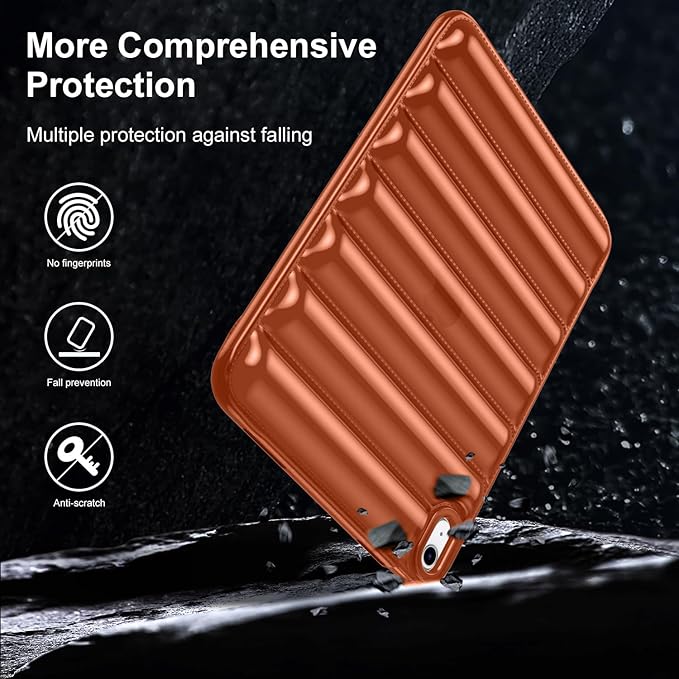 for iPad mini 7 A17 Pro 2024 & iPad mini 6 Case 2021 (8.3 inch) Shockproof Soft TPU Back Cover Silicone Bumper Anti-Yellowing Lightweight Clear Shell for iPad mini 7th/6th Generation, Brown