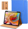 DTTO for iPad Pro 13 inch Case (M5/M4) 2025/2024, Premium Leather Business Folio Stand Cover with Pencil Holder - Auto Wake/Sleep & Multiple Viewing Angles, Built in Hand Strap & Pocket, Royal Blue