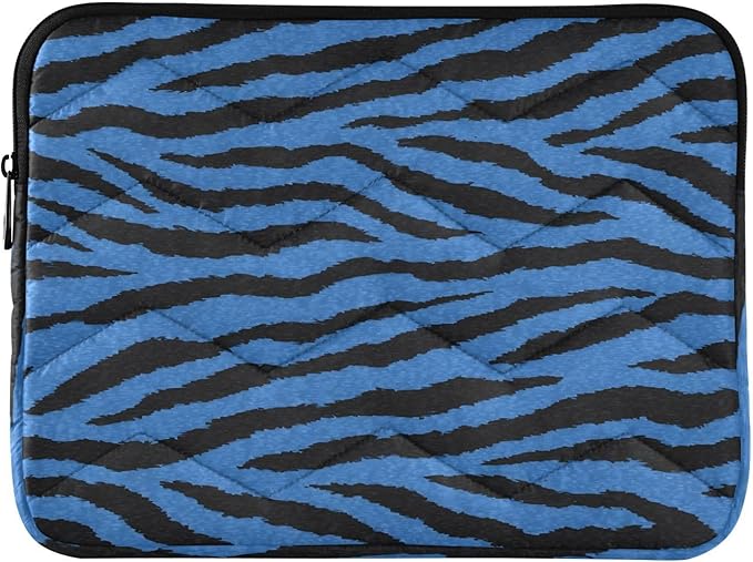 Laptop Case Sleeve, Blue Tiger Black Stripe Animal Print Shockproof Protective Computer Carrying Cover, Briefcase Handbags 13-13.3inch Laptop Sleeve Bag