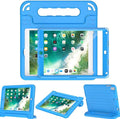 AVAWO Kids Case for iPad 9.7 inch (2018/2017 Model) 6th/5th Generation, iPad Air 2 Cover with Built-in Screen Protector, Durable Lightweight Shockproof Handle Stand for Toddlers, Blue