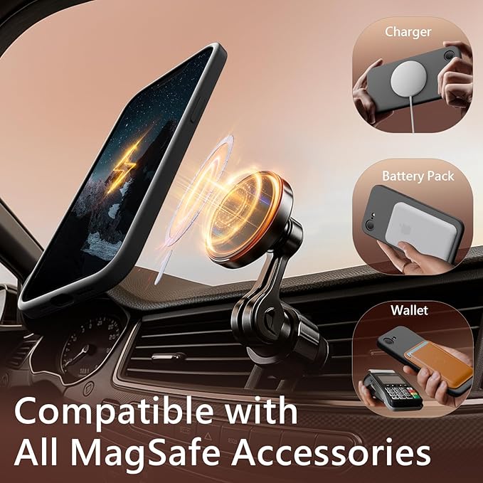 FireNova Magnetic for iPhone 17e Case/iPhone 16e Case, Compatible with MagSafe, [Silicone Camera Protection] Microfiber Lining Phone Case, 6.1", Space Gray