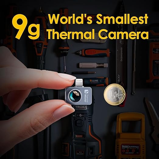 Thermal Camera for iPhone, P2 Pro Thermal Imager with Macro Lens, 512×384 IR Resolution Infrared Camera, 15X Zoom, -4℉ to 1112℉ Temp Range Thermal Imaging Camera for iOS Lightning