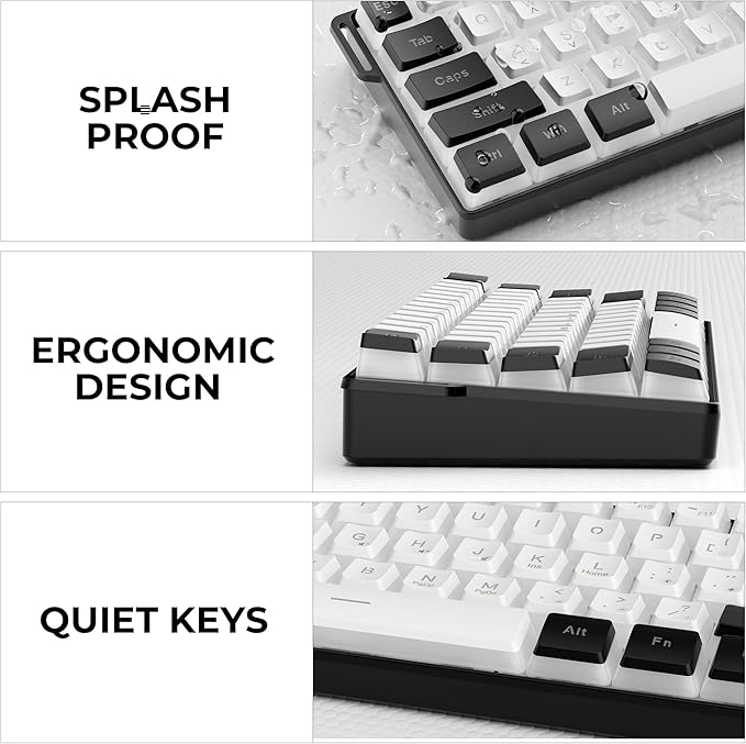OHY 60% Gaming Keyboard,Wired Backlit Mini Membrane Keyboard, Strong Mechanical Feel for PC/Mac Gamer, Typist, Travel, Easy to Carry on Business Trip(61 Keys)-Black