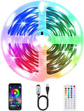 PSTAR Led Lights for Bedroom,32.8ft Music Sync Color Changing RGB led Strip Lights with Remote App Control Bluetooth LED Lights,USB-Powered,for Room TVs Computer Home Cinema Party Decorations
