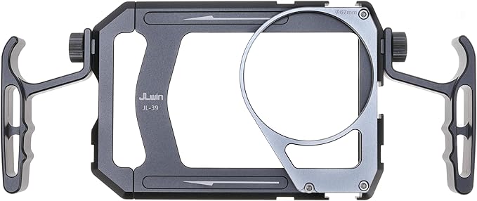 FocusFoto Universal Phone Cage with 67mm Variable Fader ND Filter, Smartphone Video Rig Kit with Dual Handles, Handheld Filmmaking Vlogging Case Stabilizer for Videomaker