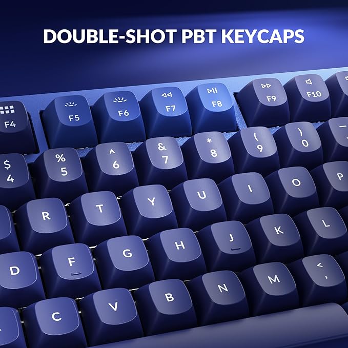 Keychron Q3 Wired Custom Mechanical Keyboard Knob Version, TKL Tenkeyless QMK/VIA Programmable Macro with Hot-swappable Gateron G Pro Red Switch Double Gasket Compatible with Mac Windows Linux (Blue)