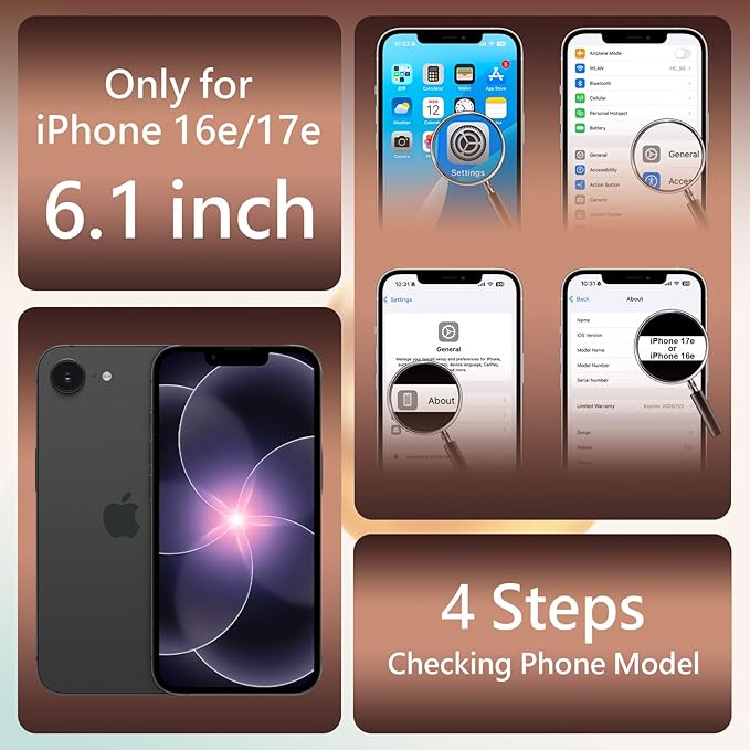 FireNova Magnetic for iPhone 17e Case/iPhone 16e Case, Compatible with MagSafe, [Silicone Camera Protection] Microfiber Lining Phone Case, 6.1", Light Brown