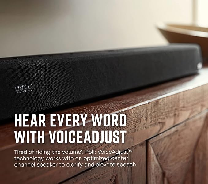 Polk Audio MagniFi Max AX 5.1.2 Channel Sound Bar with 10" Wireless Subwoofer, Dolby Atmos and DTS:X Certified, Polk's Patented VoiceAdjust & SDA Technologies, TV Speakers, Easy Setup, Black