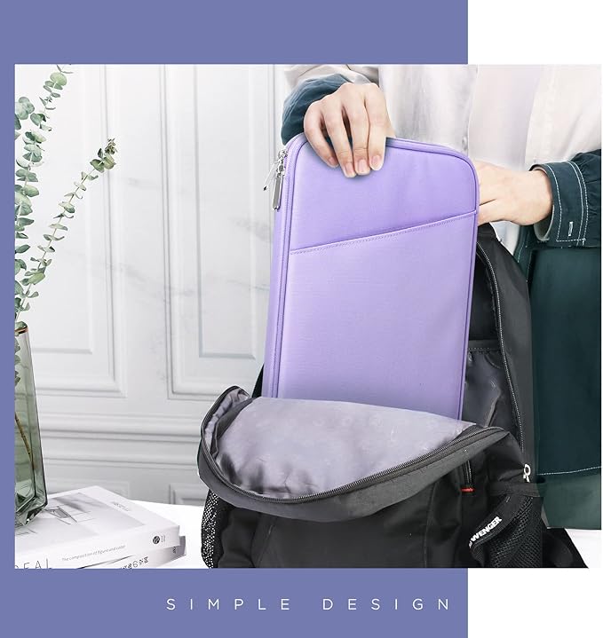 TiMOVO 8-9 Inch Tablet Sleeve Case for All-New iPad mini 7 (A17 Pro, 2024), iPad mini 6 (8.3-Inch, 2021), iPad mini 5/4/3/2/1, Portable Protective Pouch Bag for iPad mini, Purple