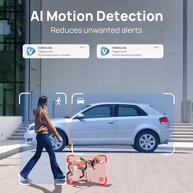 5MP PoE IP Camera Outdoor, Security Network Camera with Mic, 2.8mm Lens Wide Angle, Smart Human/Vehicle Detection, 98ft IR Night Vision, IP67 Waterproof, BlueIris, NDAA Compliant, Upgraded for PG2345I