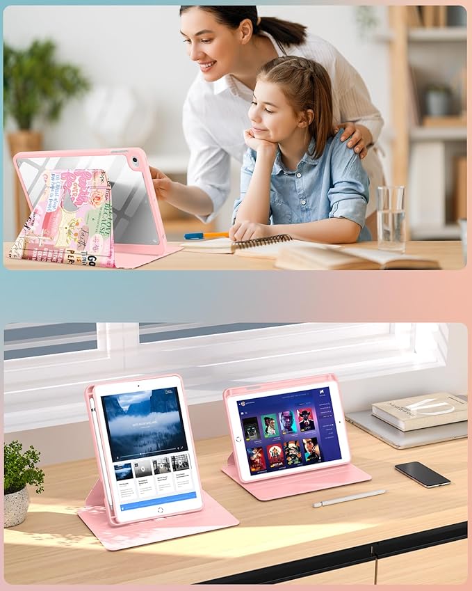 Uppuppy for iPad mini 4 Case for iPad mini 5th Generation Case - 360 Rotating Stand Folio Smart Cover with Pencil Holder for Women Girls, Christian Words for Apple Tablet Mini 7.9 inch 2019/2015