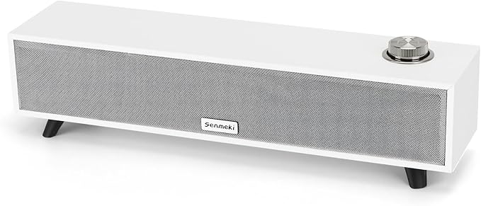Computer Speakers, 10W Computer Sound Bar, USB Powered PC Speakers, Bluetooth 5.0 and RCA Input pc Speakers for Desktop, Laptops, Phonograph, Phones, Tablets(K01)