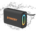 BYANDBY Speaker, Portable Wireless Bluetooth Speakers, Wireless Stereo Pairing, 10W Stereo Sound, BT 5.3, Bassup, Electronics for Home, Shower, Outdoors, Travel(1PCS, Black)
