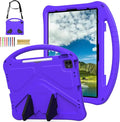 Kids Case for Apple iPad Air 13 M4 M3 M2 2026 2025 2024/ iPad Pro 13 M5 M4 2025 2024/ Pro 12.9" 2022/2021/2020/2018, EVA Shockproof Handle Kickstand Lightweight Cover with Shoulder Strap, Purple