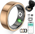 Smart Ring for Women Men,No Subscription Fee,Fitness Tracker Ring with Heart Rate, Sleep Monitoring, Blood Oxygen, Step Counting for iOS and Android, Waterproof(Rose Gold, 8)