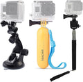 Action Camera Accessories Kit Compatible with Gopro Hero 13 12 11 10 9 8/AKASO EK7000/Brave 4/Brave 7 LE/DJI Osmo Action 5 pro/ODDV/Xilecam, Selfie Stick Suction Cup Mount Floating Handle Grip