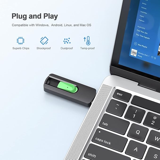 Aiibe 128GB USB 3.1 Flash Drive 5 Pack Thumb Drive 128GB USB Drive Retractable Jump Drives Upgraded 150MB/s Memory Stick Multipack (Cyan, Green, Purple, Red, Yellow)