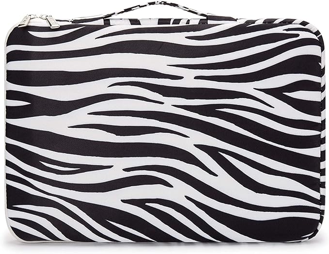 Kinmac 360° Protective Laptop Sleeve Case Bag Cover with Handle for MacBook Pro 16 inch,16 inch HP,Lenovo,Dell,ASUS,Acer Ultrabook and Business Laptop (Zebra)