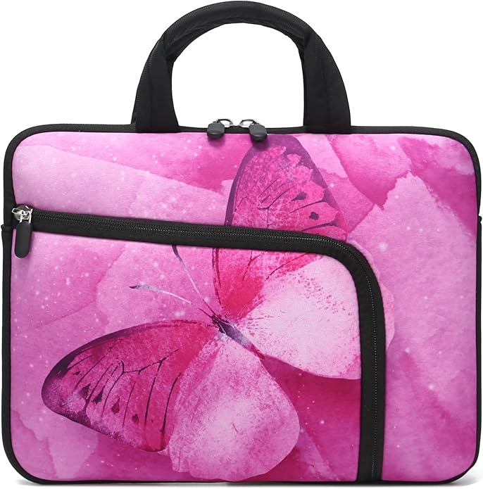 11.6 12 12.5 inch Two Pockets Laptop Sleeve Chromebook Case Ultrabook Case Notebook Tablet Case Neoprene Handle for Men Women