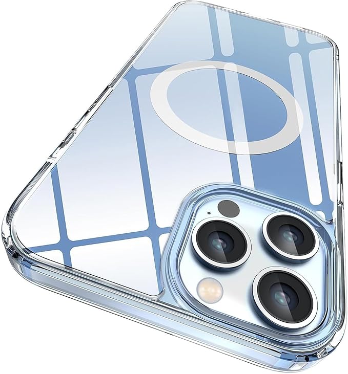 Strong Magnetic Translucent for iPhone 14 pro max Case [10Ft Military-Grade Protection] Compatible with Magnetic Shockproof Slim Thin Cover 6.7 inch Translucent