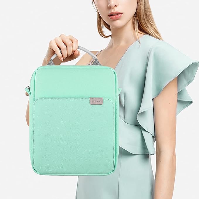 TiMOVO 9-11 Inch Tablet Sleeve Bag with Shoulder Strap for iPad 11-inch A16 2025, iPad 10th Gen. 10.9"/10.2", Galaxy Tab A9+/A11Plus 11", Mint Green