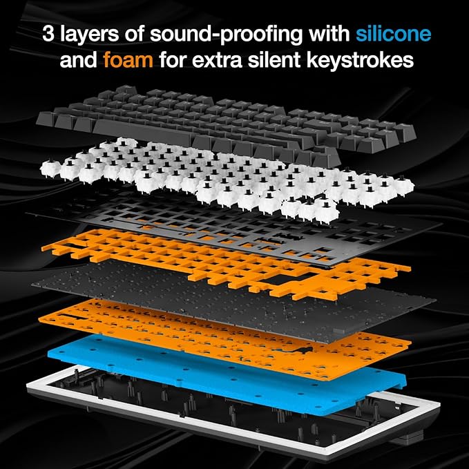 be quiet! Dark Mount Mechanical Keyboard | Tactile | Hot-Swappable Lubricated Silent Switches | Detachable Numpad and Media Dock | Programmable ARGB Keys | Quality PBT Double Shot Keycaps | BT002US