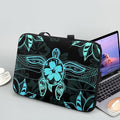 Polynesian Tribal Laptop Sleeve Case 17 Inch Laptop Cover Protective Case Portable Computer Carrying Bag Compatible with 10-17 Inch Shockproof Padded Laptop Case, Black & Green
