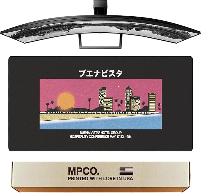 MPCO. Original Large Gaming Desk Mat – 36" x 17" Aeroglyde OZGMX Buenavista Full Desk Mouse Pad for Smooth Precision – Non-Slip, Washable Extra-Large PC Mouse Pad for Gaming Sessions