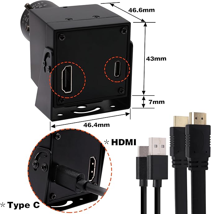 HDMI USB Camera 4K Webcam Simultaneous Output Video Conference Camera 4X Optical Zoom Lens Close up USB Computer Web Camers Plug and Play for Live Streaming Education Medical Teaching