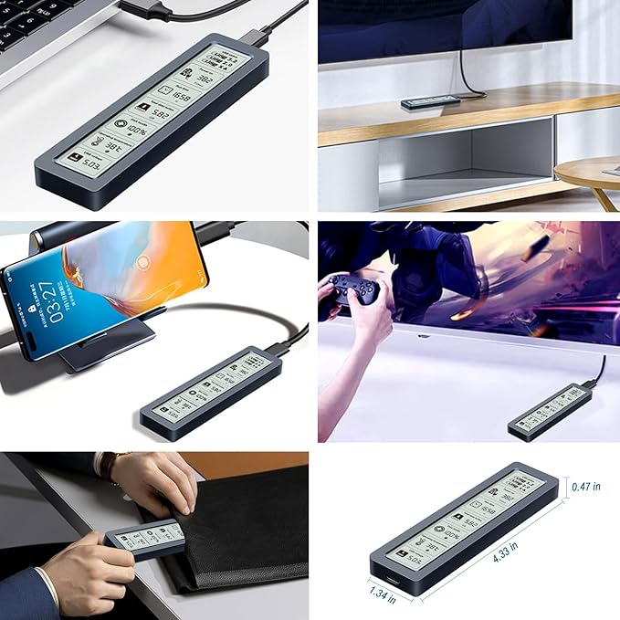 Smart M.2 NVMe SSD Enclosure, Large LCD, Intelligent Detection, Prevents Write Data Loss, USB 3.2, Type-C (10 Gbps), fits NVMe PCIe Size 2230/2242/2260/2280, Support M-Key B+M Key (up to 4TB)