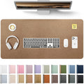 YSAGi Leather Desk Protector, Office Mat, Large Mouse Mat, Non-Slip PU Leather Blotter, Laptop Pad, Waterproof Writing Pad for Office and Home (Bronze, 31.5" x 15.8")