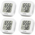 Vaikby Indoor Thermometer 4Pack, Humidity Gauge Meter Digital Hygrometer Room Thermometer for Home, Hight Accurate Temperature and Humidity Monitor, Large LCD Display Fahrenheit or Celsius