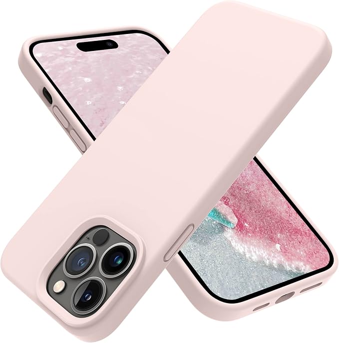 OTOFLY Designed for iPhone 14 Pro Max Phone Case, Silicone Shockproof Slim Thin Phone Case for iPhone 14 Pro Max 6.7 inch (Chalk Pink)