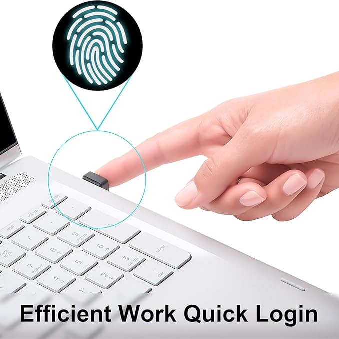 Fingerprint Reader,USB Fingerprint Key Reader Advanced Security Access Window Hello Fingerprint Reader for Windows10/11 Laptops Computer