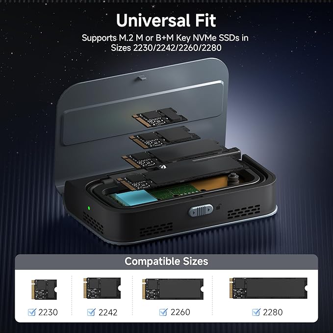 Cable Matters 40Gbps Portable USB4 / Thunderbolt 4 SSD Enclosure for M.2 NVMe SSD - Up to Read:3800MB/s, Write:3600MB/s, NVMe Enclosure, Tool-Free, Intelligent Cooling, Thunderbolt 4/5 Compatible