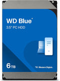 Western Digital 6TB WD Blue PC Internal Hard Drive HDD - 5400 RPM, SATA 6 Gb/s, 256 MB Cache, 3.5" - WD60EZAX