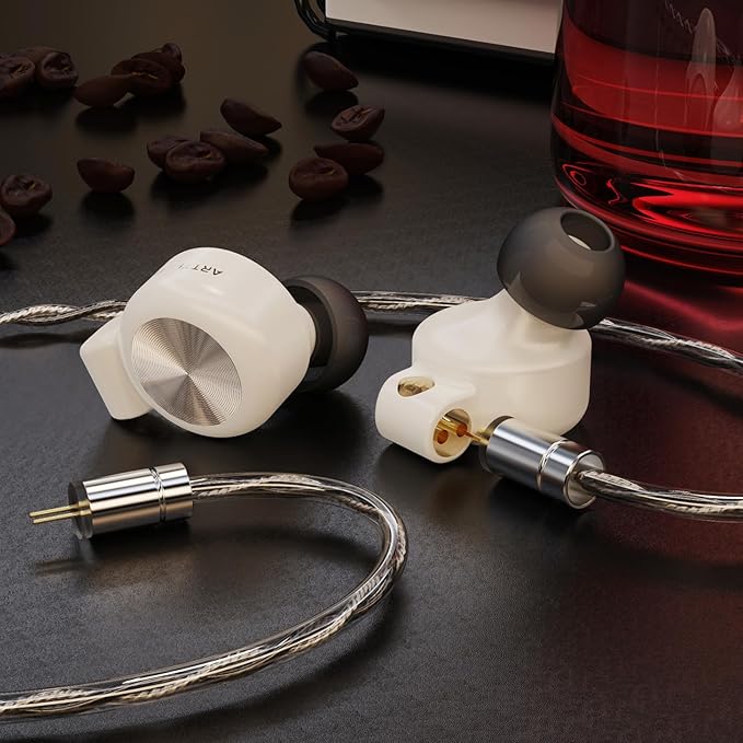 ARTTI T10 Wired Earbus, in-Ear Headphones, HiFi IEM Monitor Earphones, 14.2mm Dual Magnetic Circuit Planar Driver, Gaming Earphone for Musician Singer Audiophile (3.5mm Plug)