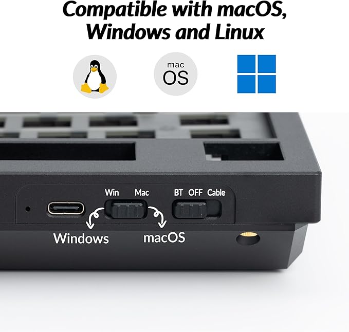 Keychron Q8 Pro QMK/VIA Programmable Custom Mechanical Keyboard, Wireless Bluetooth/Wired, 65% Alice Layout Ergonomic, Hot-Swappable, RGB Backlit Aluminum for Mac Windows Linux-Barebone Version