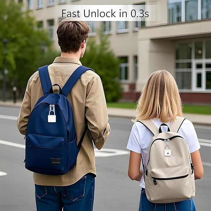 UMIKSMART Biometric Smart Lock, Keyless Fingerprint Padlock with USB Charging, Smart Lock Gift for Students, Gym Lockers, School Lockers, Luggage, Storage Boxes, Fences, Backpacks, Cabinets