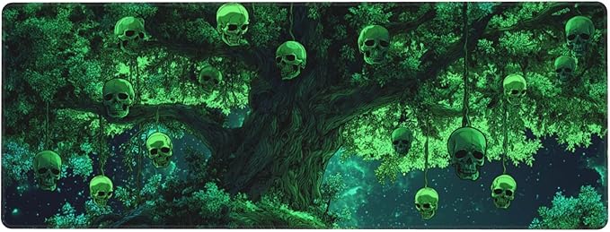 Skull Tree Mouse Pad Extended Large Gaming Mouse Pad XL Stitched Edges for Gamer Home Office 31.5 X 11.8 Inch