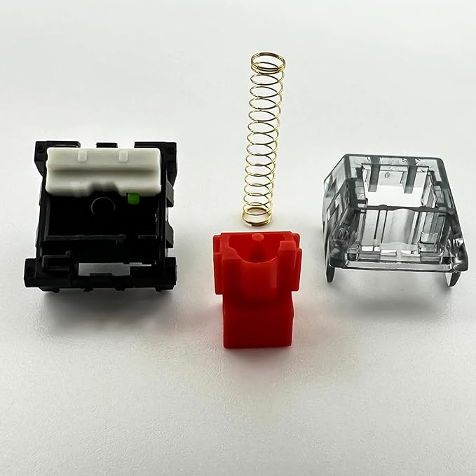 Zjmehty Upgrade Kailh Box V2 Red Switches for Mechanical Gaming Keyboard,5-Pin 40gf Linear/Dust&Waterproof Switches(108pcs,Red)