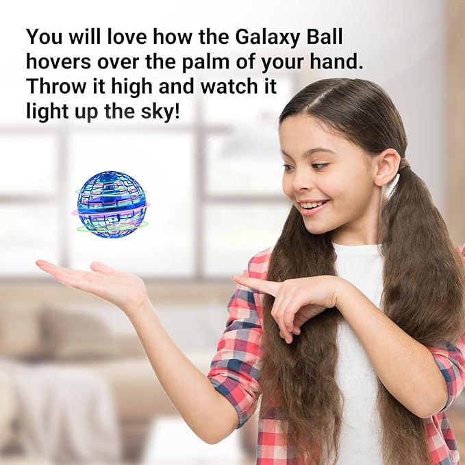 Falcon 4K Drone with Camera | Quadcopter Drones for Kids Falcon Drone for Adults and Galaxy Ball Toy Motorized Flying Spinner Drones for Kids LED Light Up Ball, Hand Gesture Control