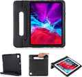 Kids Case for iPad Pro 12.9 inch 6th/5th/4th/3rd Generation 2022/2021/2020/2018 with Pencil Holder,Anti-Slip Handle Stand Lightweight Child Proof EVA Shockproof Rugged Kickstand Cover, Black