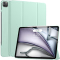 Soke Case for iPad Air 13 Inch (M3/M2) 2025/2024,iPad Pro 12.9 2022 2021(6th 5th Generation) - [Slim Trifold Stand + Auto Wake/Sleep],Protective Hard PC Back Cover (Mint Green)