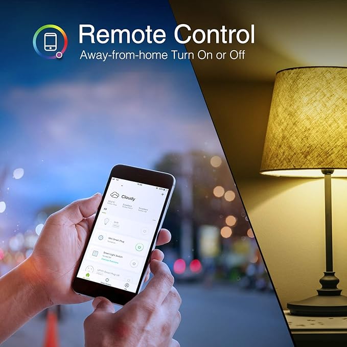 Beantech Wi-Fi Smart Light Bulb, Full Color Changing Light Bulb(RGB+W) 2 Pack-Compatible with Alexa and Google Assistant, Multicolor, (WB5-2p)
