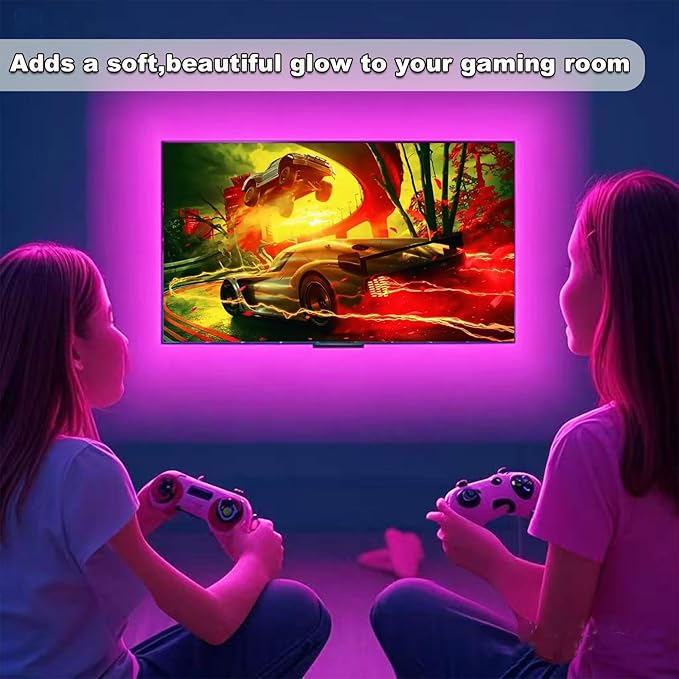 Pink LED Strip Lights USB 5V 4.9ft Small Dimmable COB Light Strip with USB Dimmer Switch for Bedroom, Gaming Setup, TV Backlighting, Vanity Mirror, DIY Crafts, Pink Room Decor