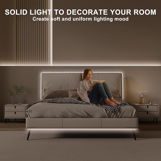 32.8ft COB Led Strip Light with Remote, 4000K Ra93+ Dimmable Bright Led COB Strip Light, White Continuous Led Strip Light for Mirror, Stair, Cabinet, Room