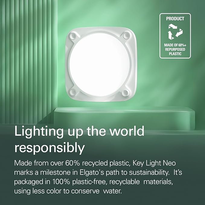 Elgato Key Light Neo (No Mount Included) - Professional Lighting for Video Calls & Streaming, Onboard or Wi-Fi Control, Mounting Point for Stands & Clamps - USB-Powered, Works on Laptop, PC, Mac