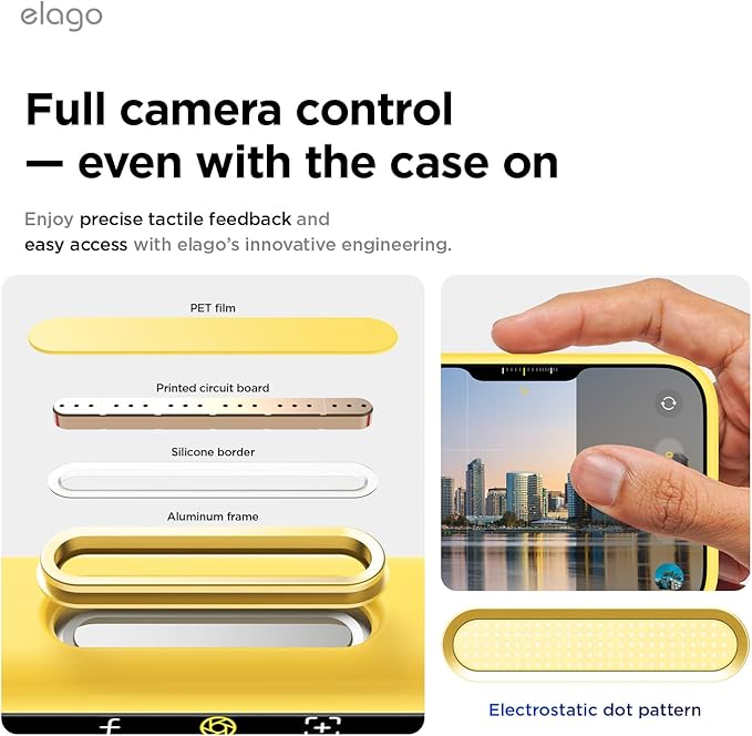 elago for iPhone 17 Pro Case, Premium Magnetic Silicone Case, Compatible with MagSafe, Liquid Silicone Material, Protective Cover, Shockproof, Slim Phone, 6.3 inch (Yellow)