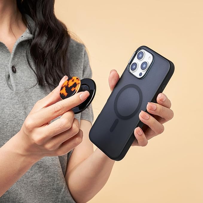PopSockets Phone Grip for MagSafe, Magnetic Holder, Phone Stand, Tortoise Shell - Tortoise